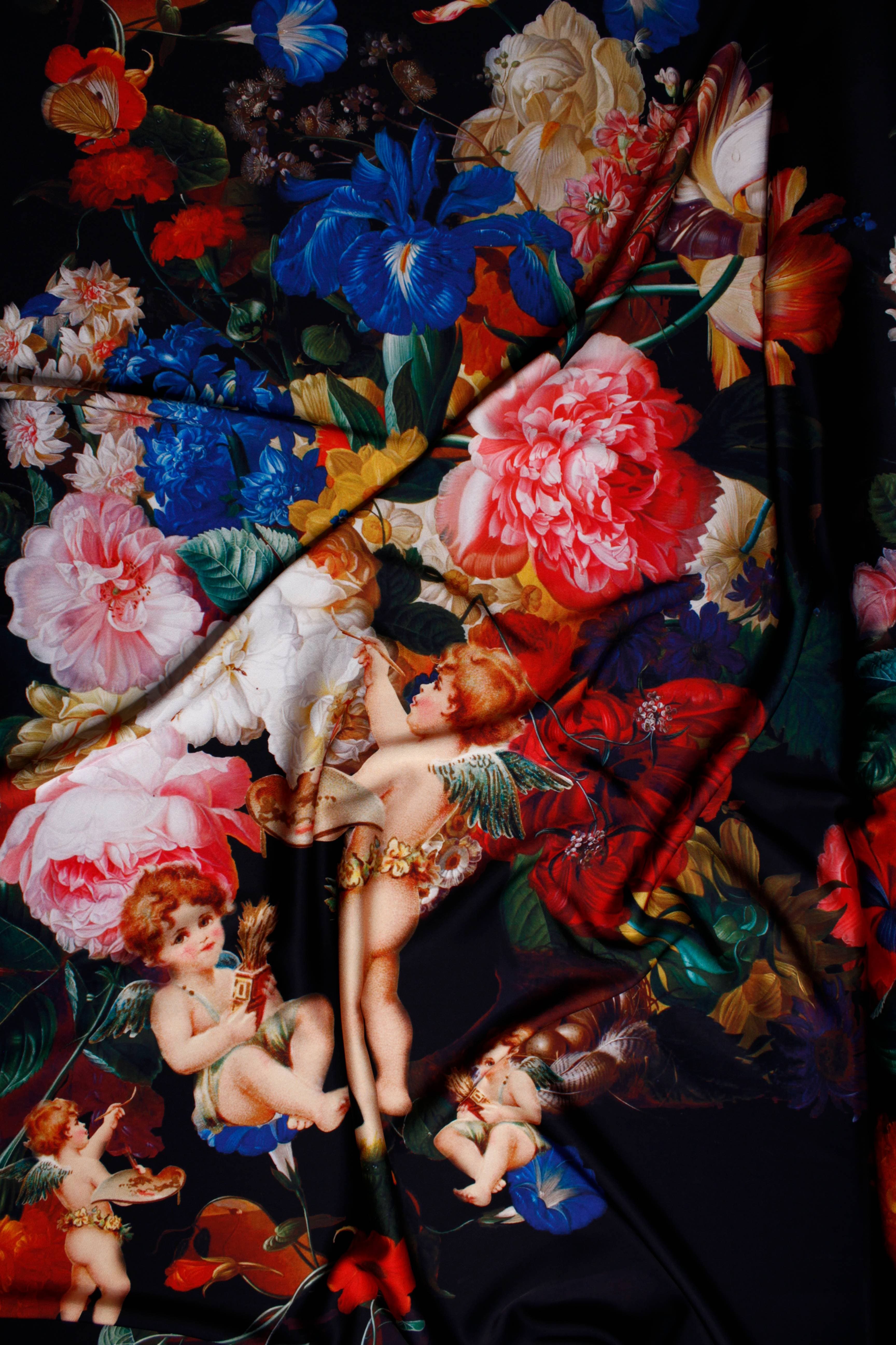 Cherub Garden Satin