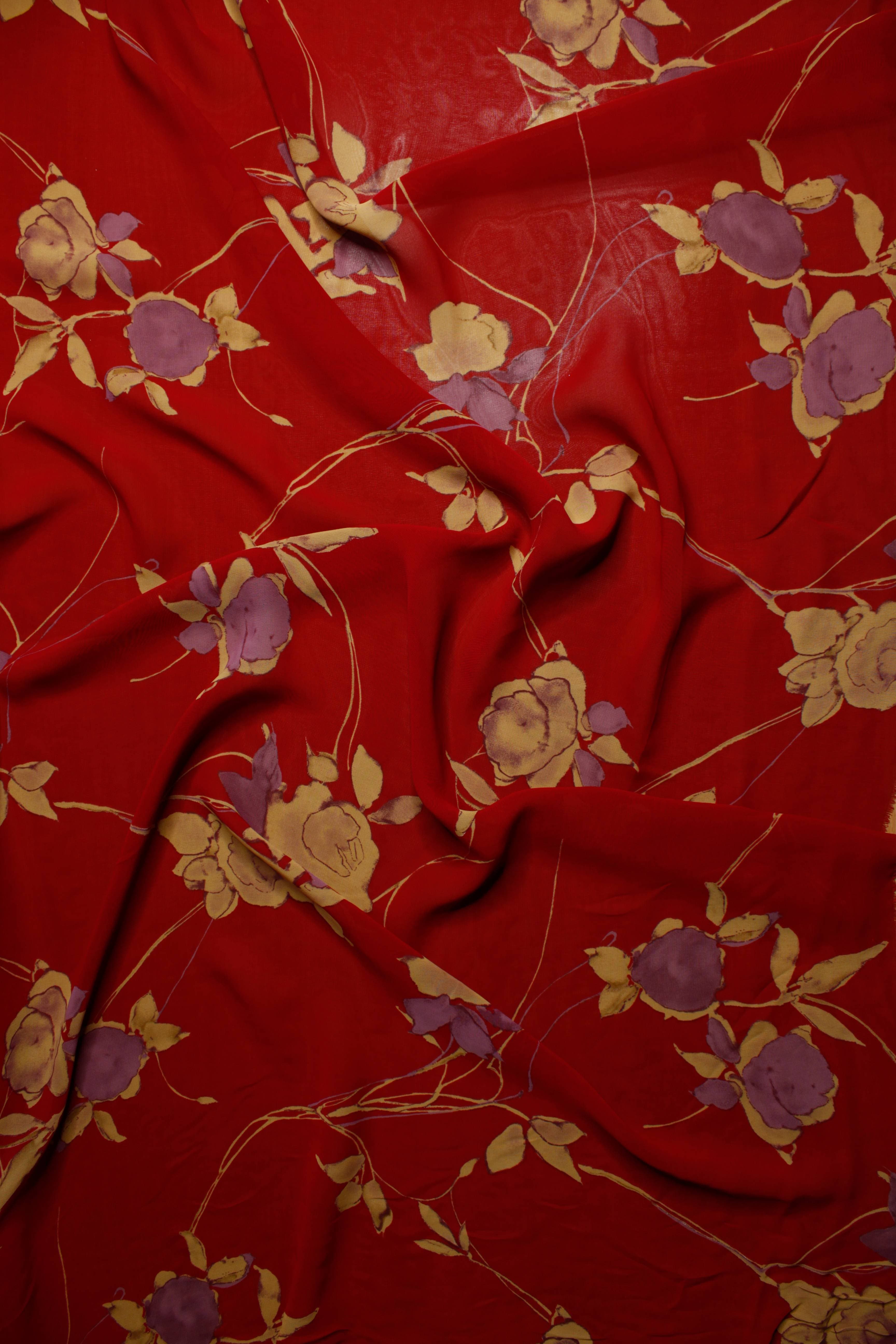 Red Floral Vine