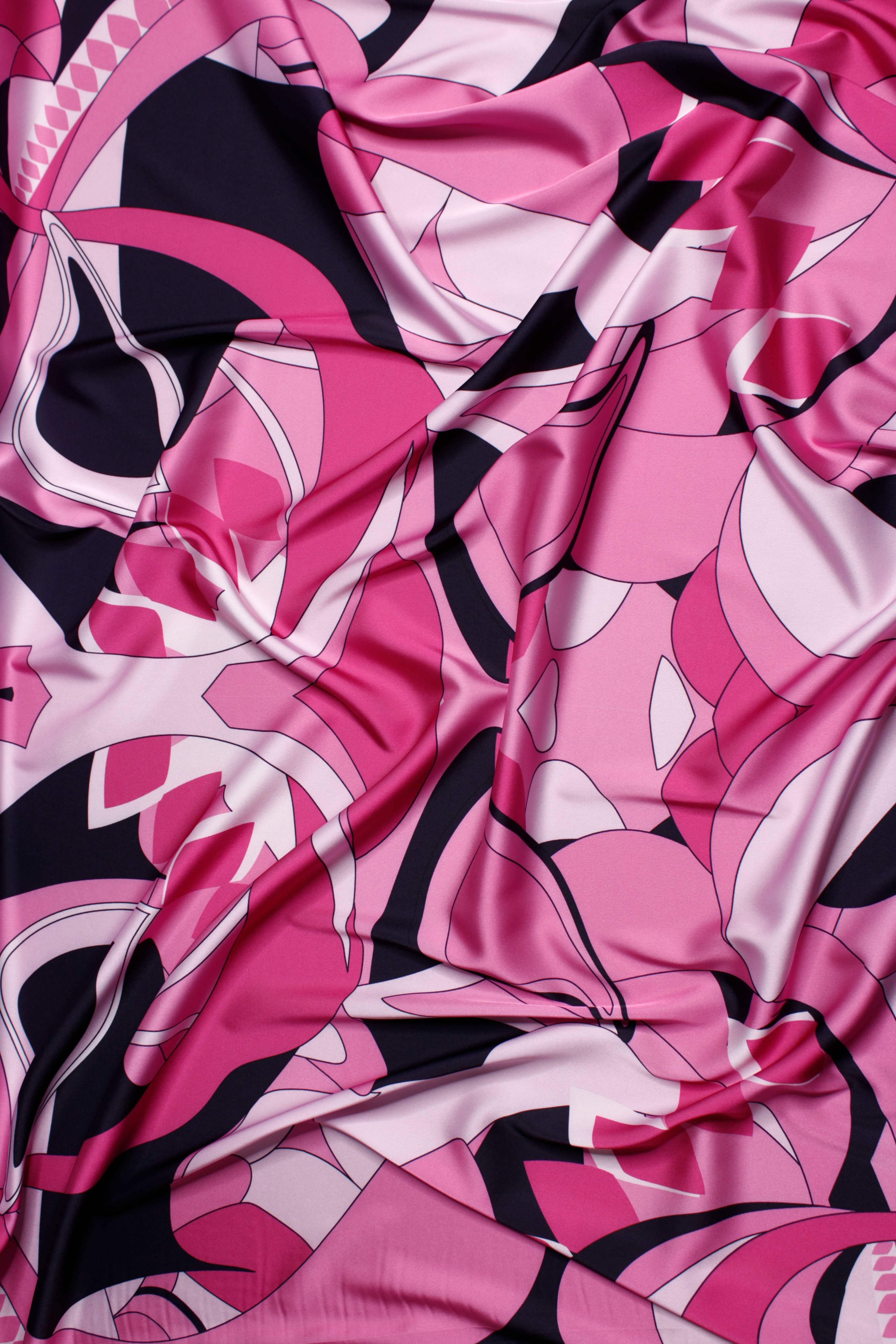 Blush Abstract Satin
