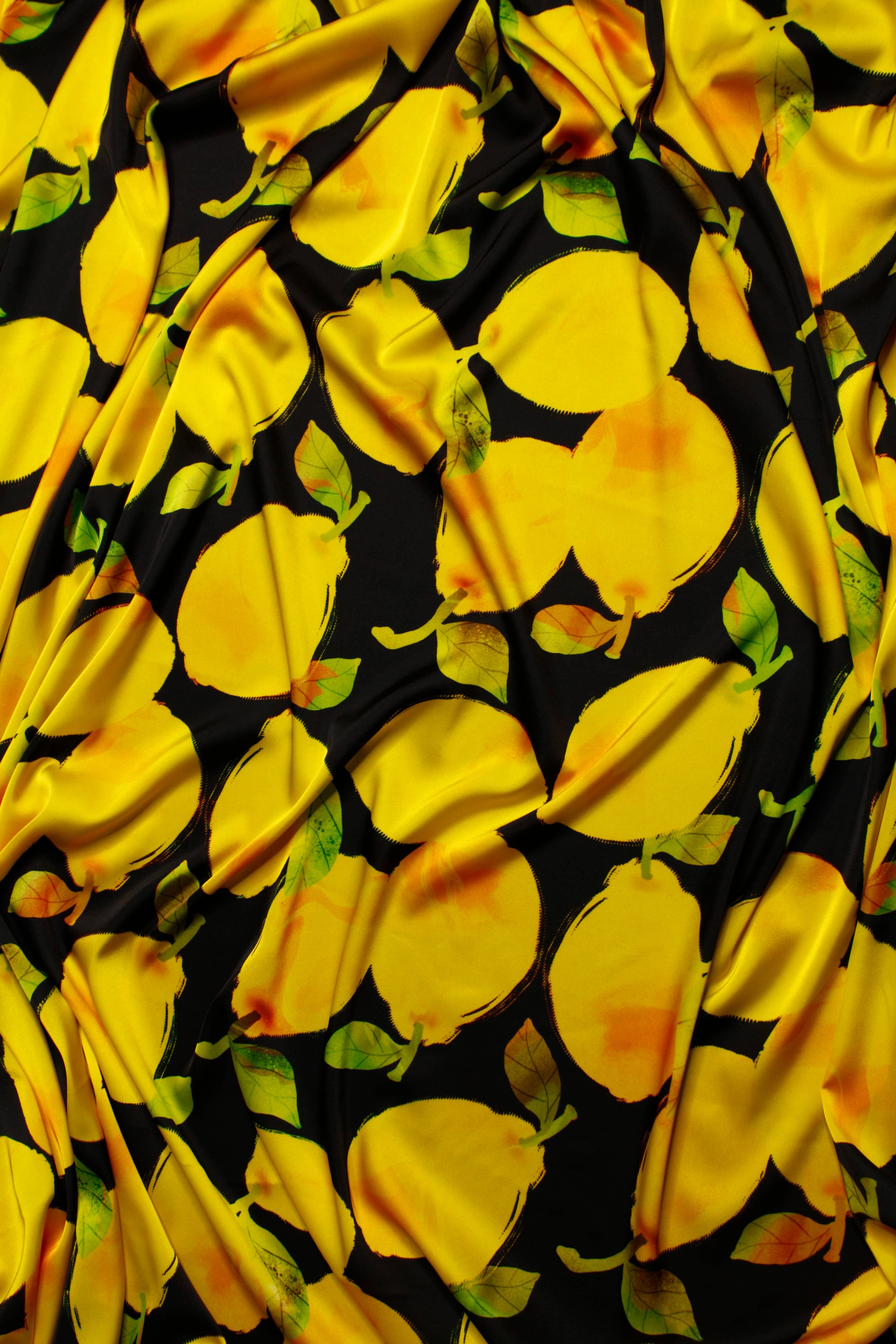Lemon Noir Satin